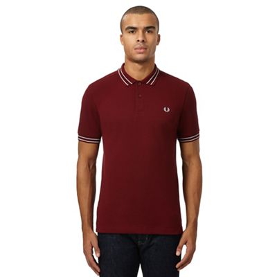 Fred Perry Maroon twin tipped polo shirt